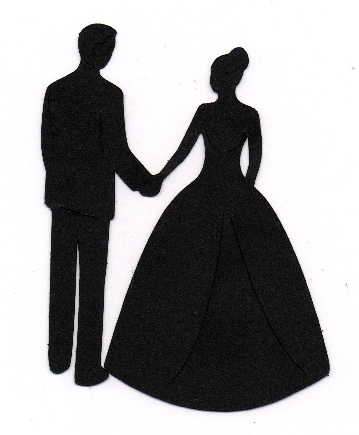 Bride And Groom Silhouette Clipart.