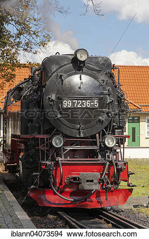 Stock Photo of Steam locomotive of the Brocken Railway, a narrow.