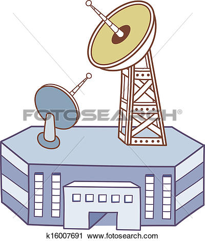 Clip Art of A broadcasting station k16307777.