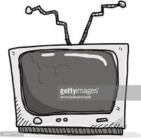 Broken TV Stock Vector.