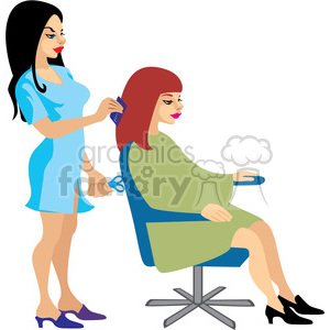 beautician clipart. Royalty.