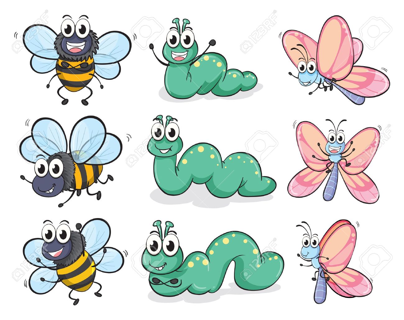 1,694 Caterpillar To Butterfly Stock Vector Illustration And.