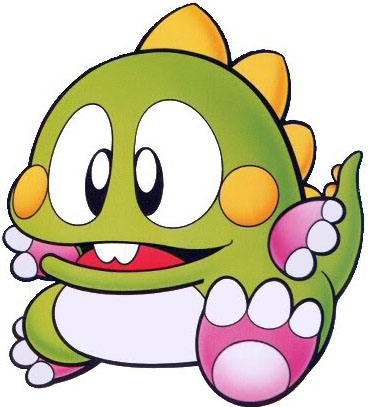 Bub from the Bubble Bobble and Puzzle Bobble Games.