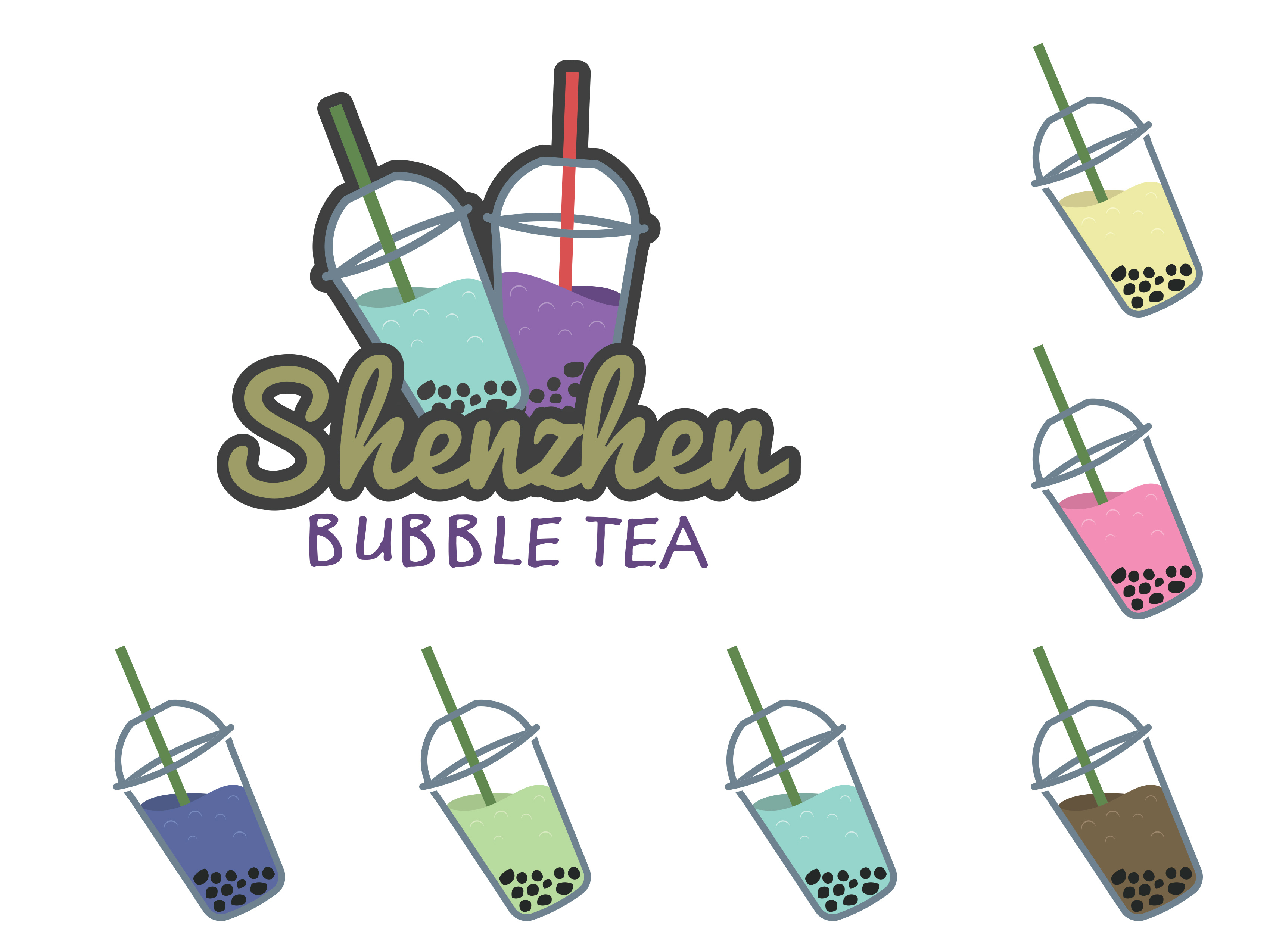 Shenzhen Bubble Tea Logo by Lee Boddison.