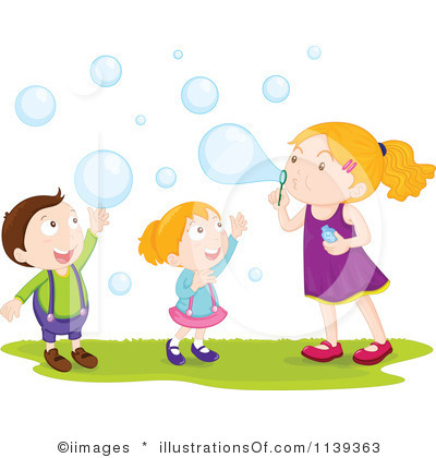 Blowing Bubbles Clip Art.