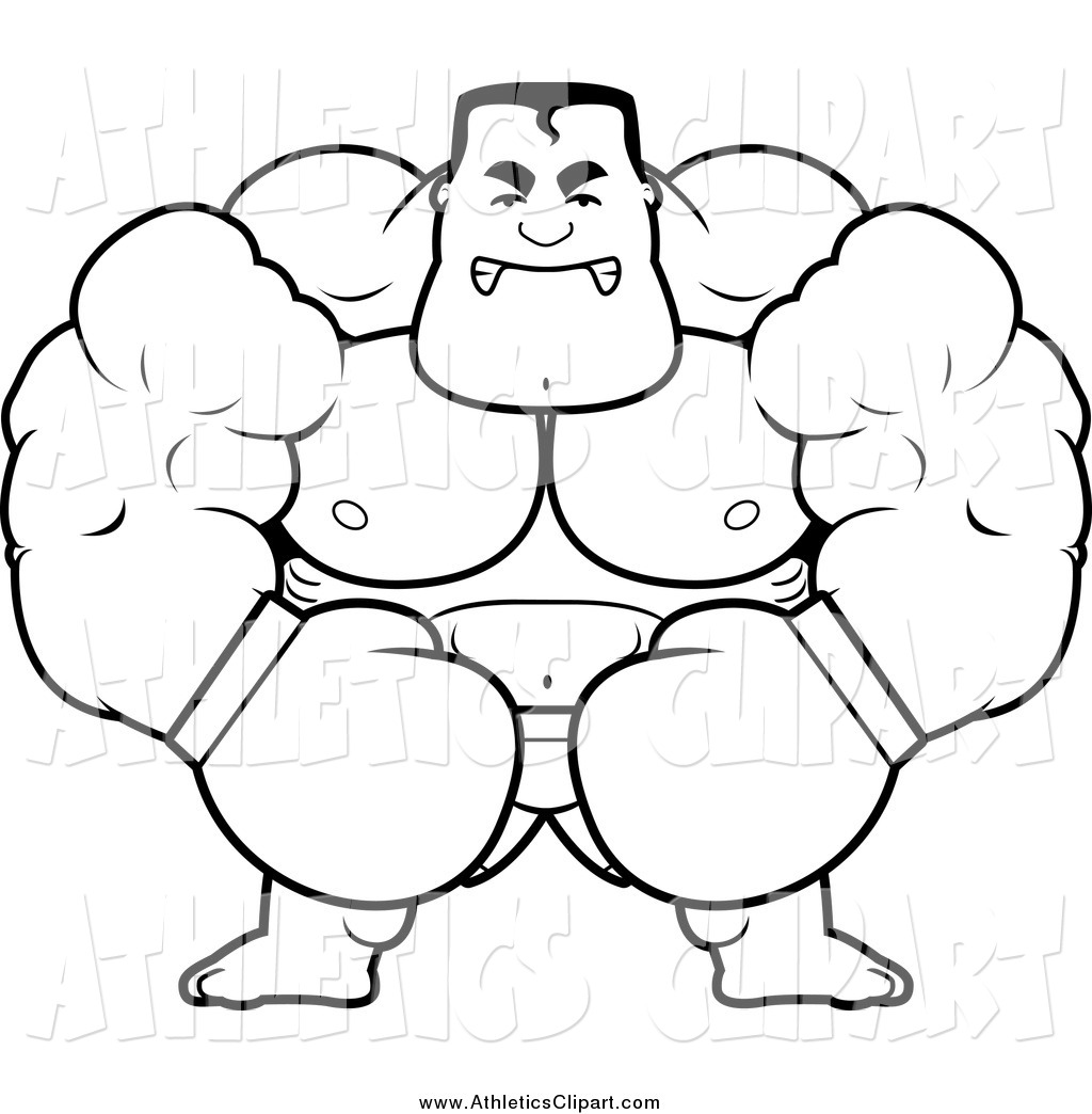 Buff man clipart.