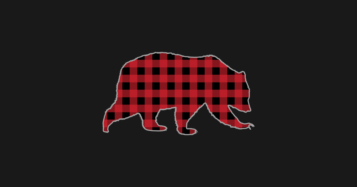 Bear Buffalo Plaid Family Christmas Present by rjcatch.