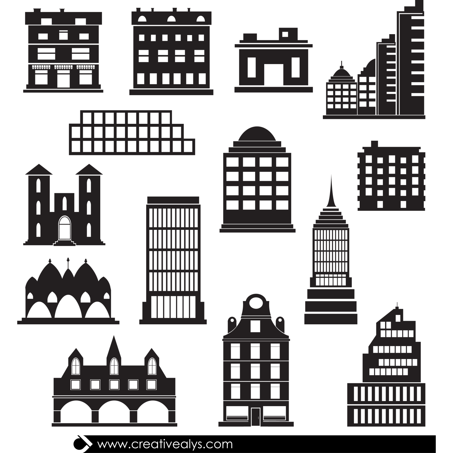 Building Vector Icon Png (+).