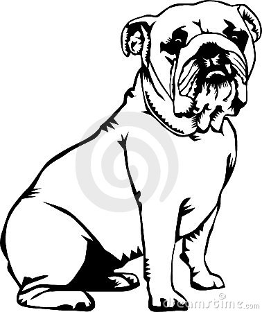 Bulldog clipart black and white 6 » Clipart Station.