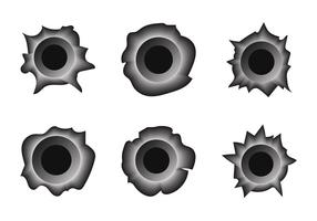 Bullet Holes Free Vector Art.