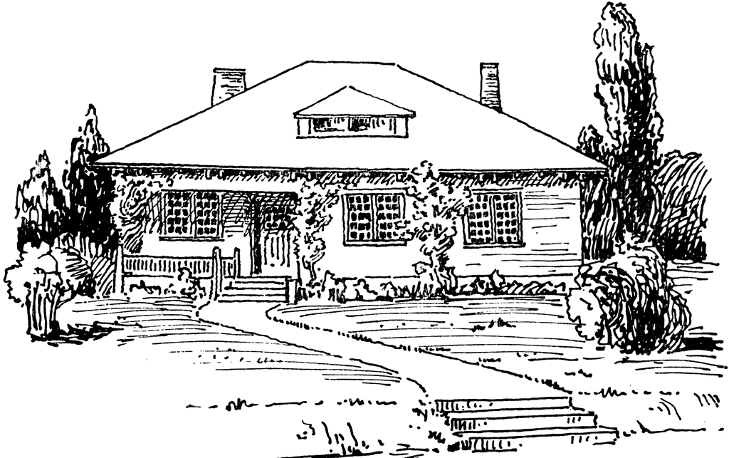 Bungalow Clipart.