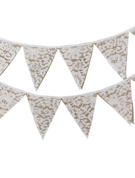 White Wedding decorazioni triangolo Bunting Banner flag Clipart.