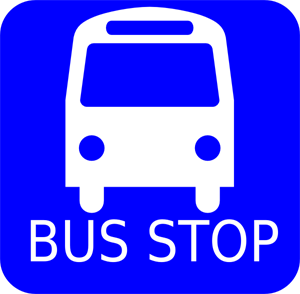 Blue Bus Stop PNG, SVG Clip art for Web.