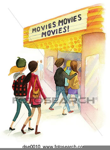 Going To The Movies Clipart.