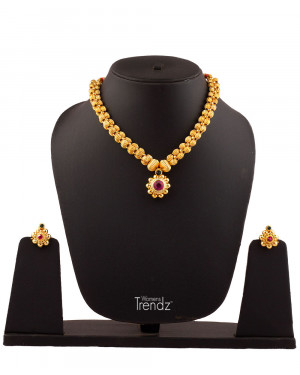 Womens Trendz Traditional Handmade Jewellery Moti Panadi24K.