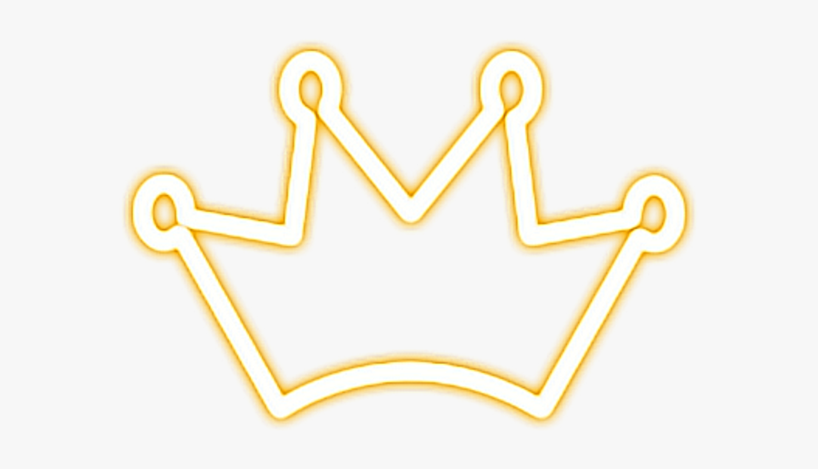 Crown Gold Neon Neonlights Outline Corona Png Sticker.