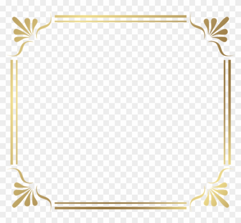 Square Gold Golden Frame Border Squareframe Decoration.