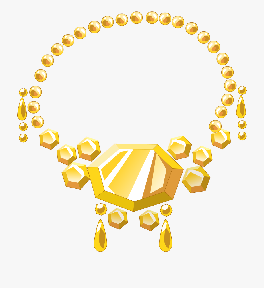 Jewellery Clipart Golden Necklace.