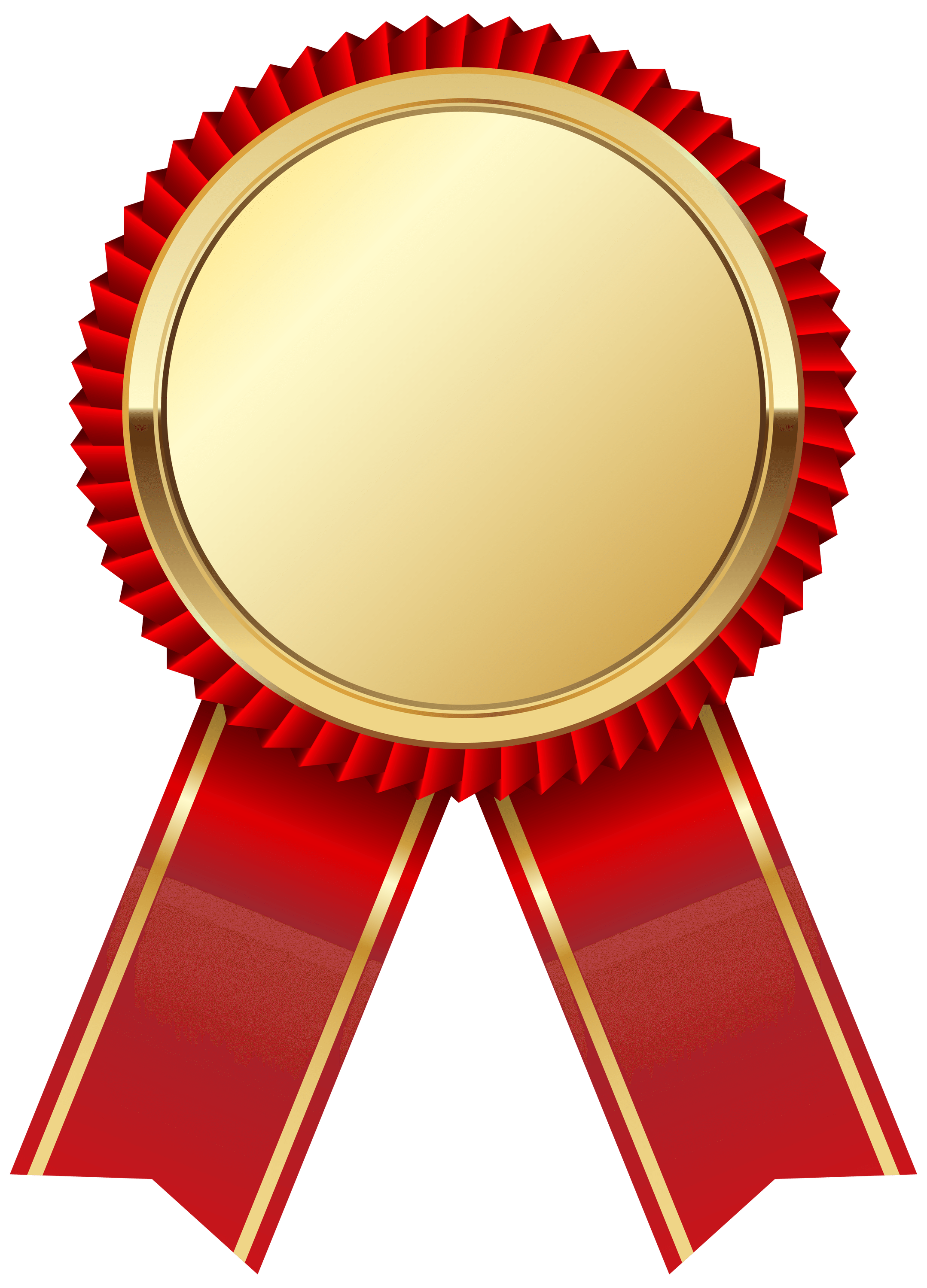 Gold Medal Ribbon transparent PNG.