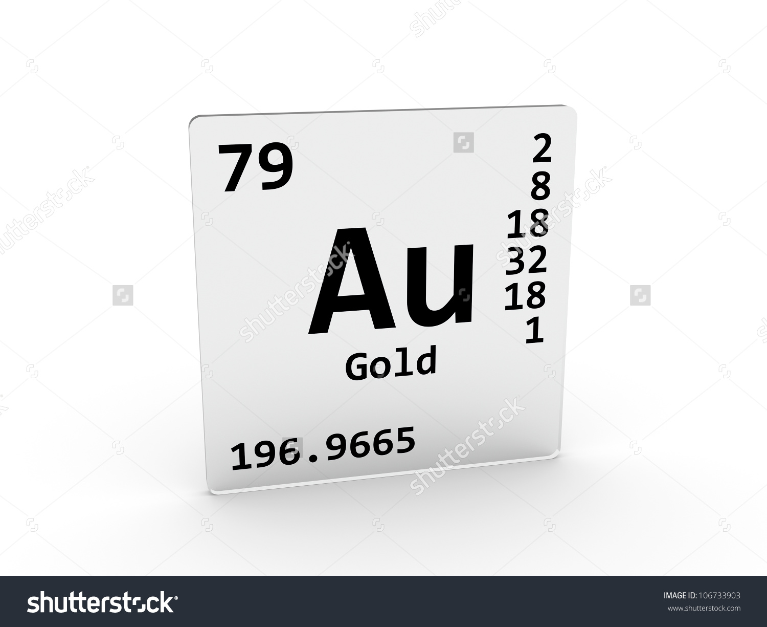 Gold Symbol Au Element Periodic Table Stock Illustration 106733903.