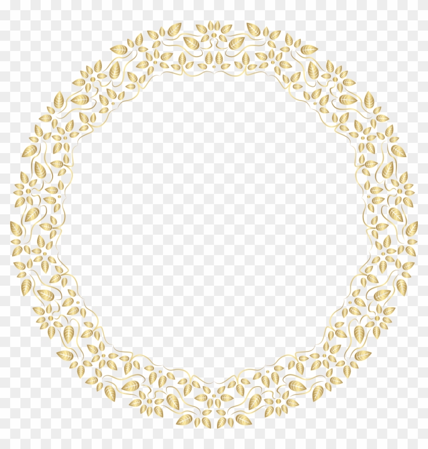 Round Golden Border Frame Png Clip Art, Transparent Png.