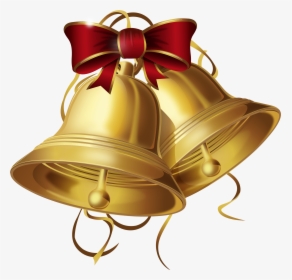 Gold Christmas Bells Png Clip Art, Transparent Png.