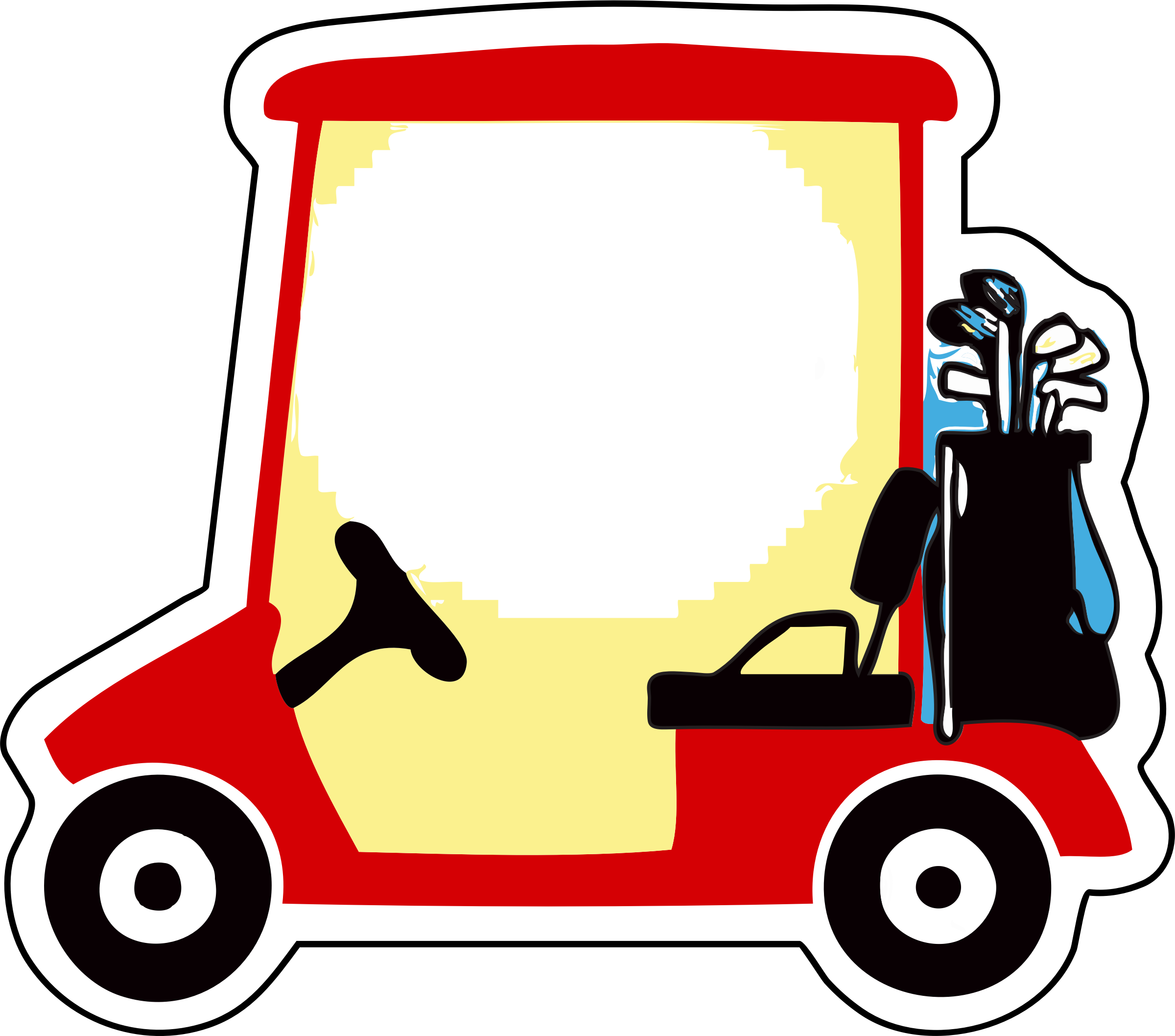 Golf Cart Vector Clipart image.