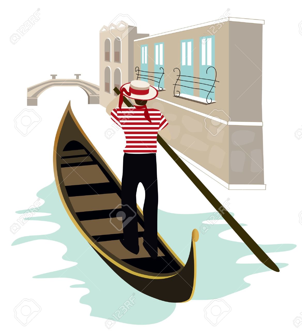 Venice gondola clipart.