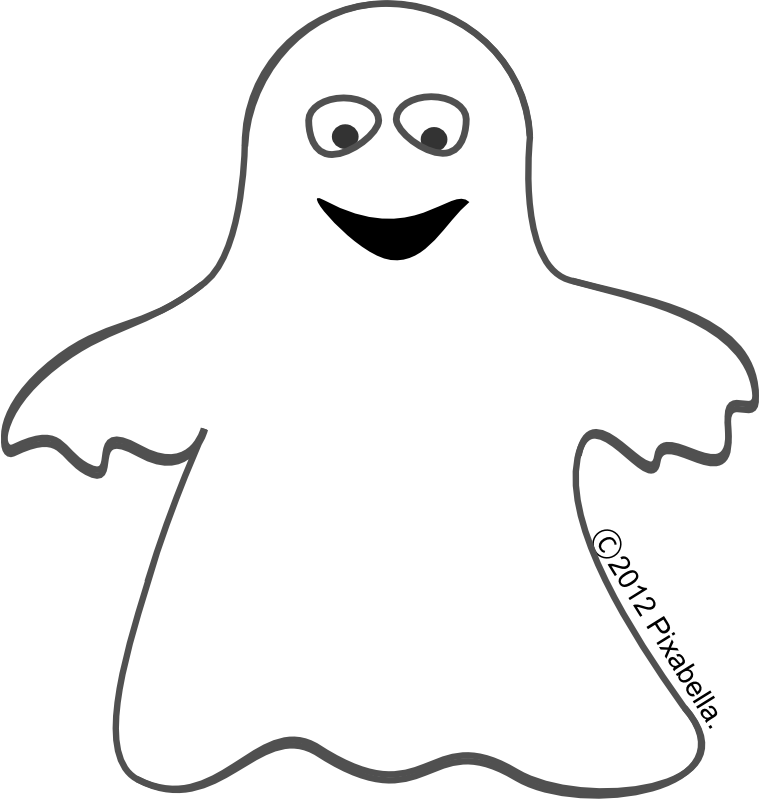 Cute Halloween Ghost Clipart.