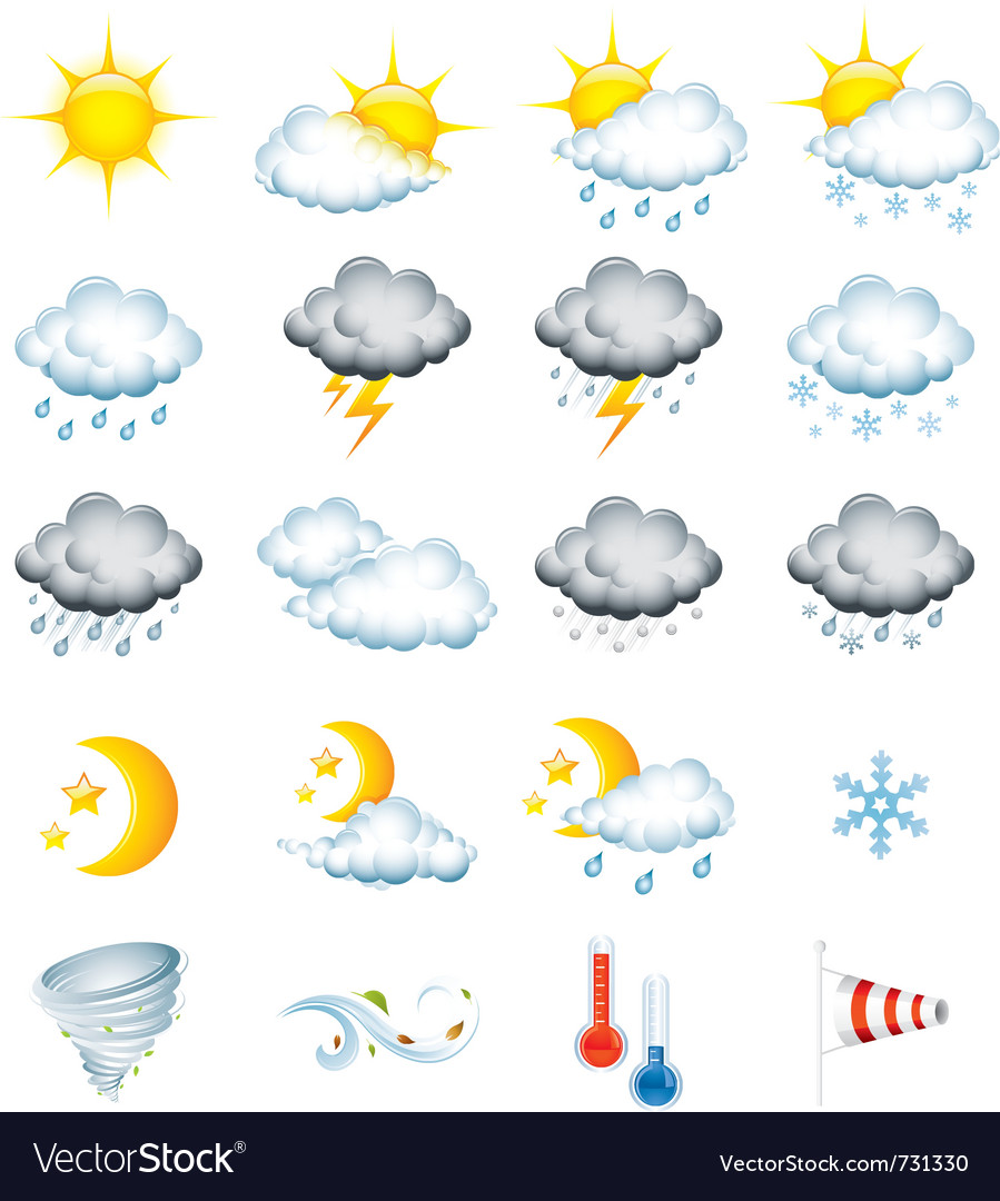 Weather icons.