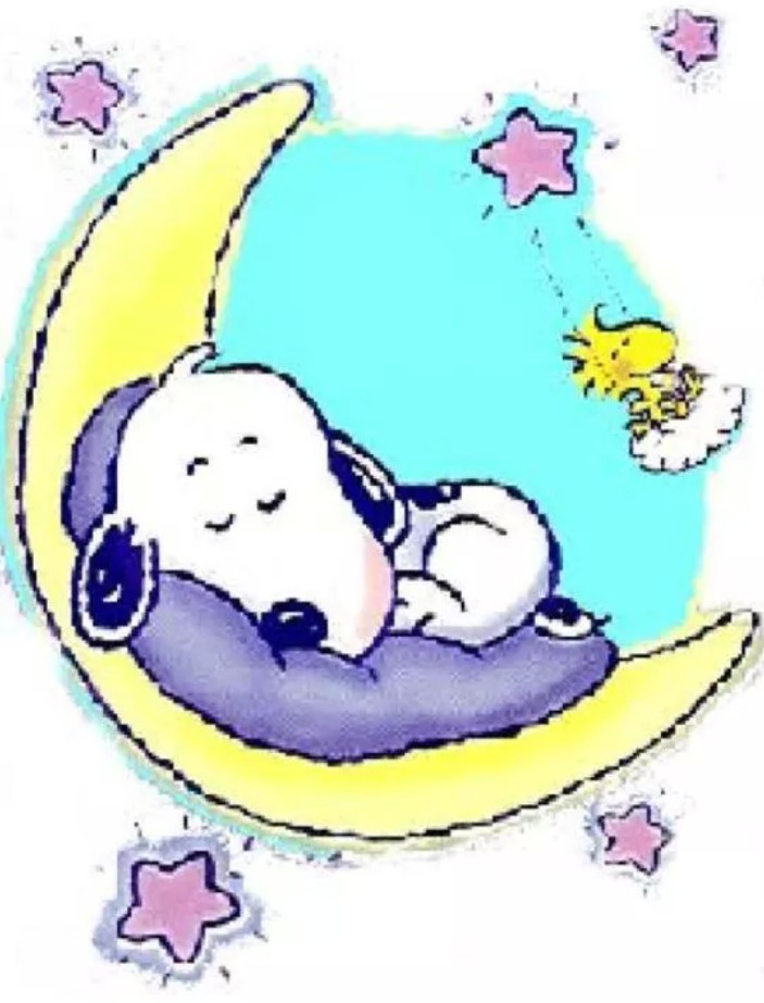 Snoopy Good Night Clip Art free image.