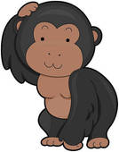 Baby Gorilla Clipart.