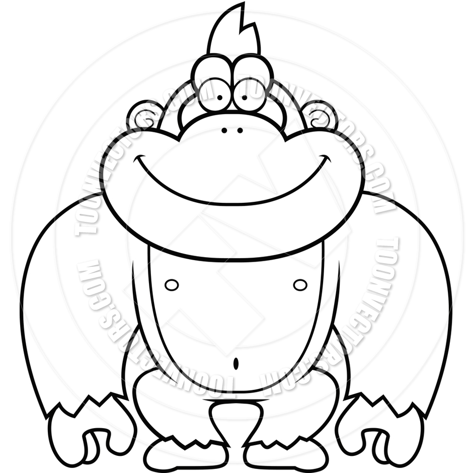 Gorilla Clip Art Black And White.