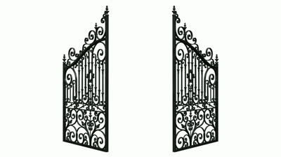 Cemetery gate clipart.