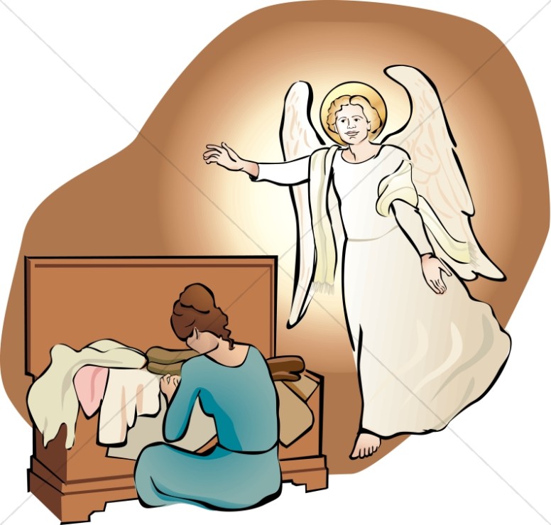 Mary and gabriel clipart.