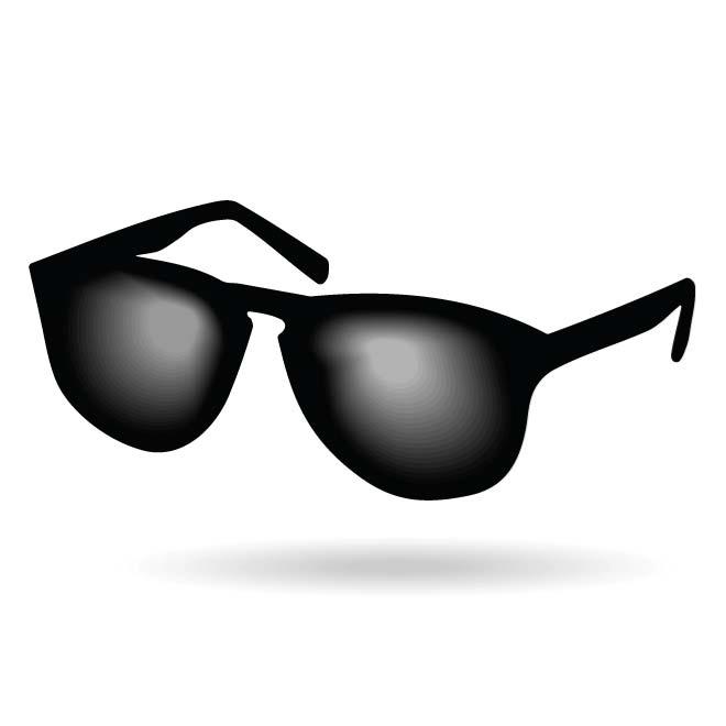 BLACK SUNGLASSES.