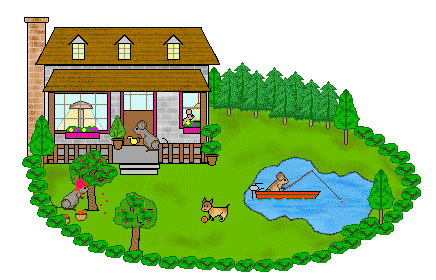 House And Garden Clipart.