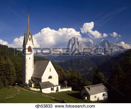 Stock Photo of Italy Dolomites Val Gardena djh53833.