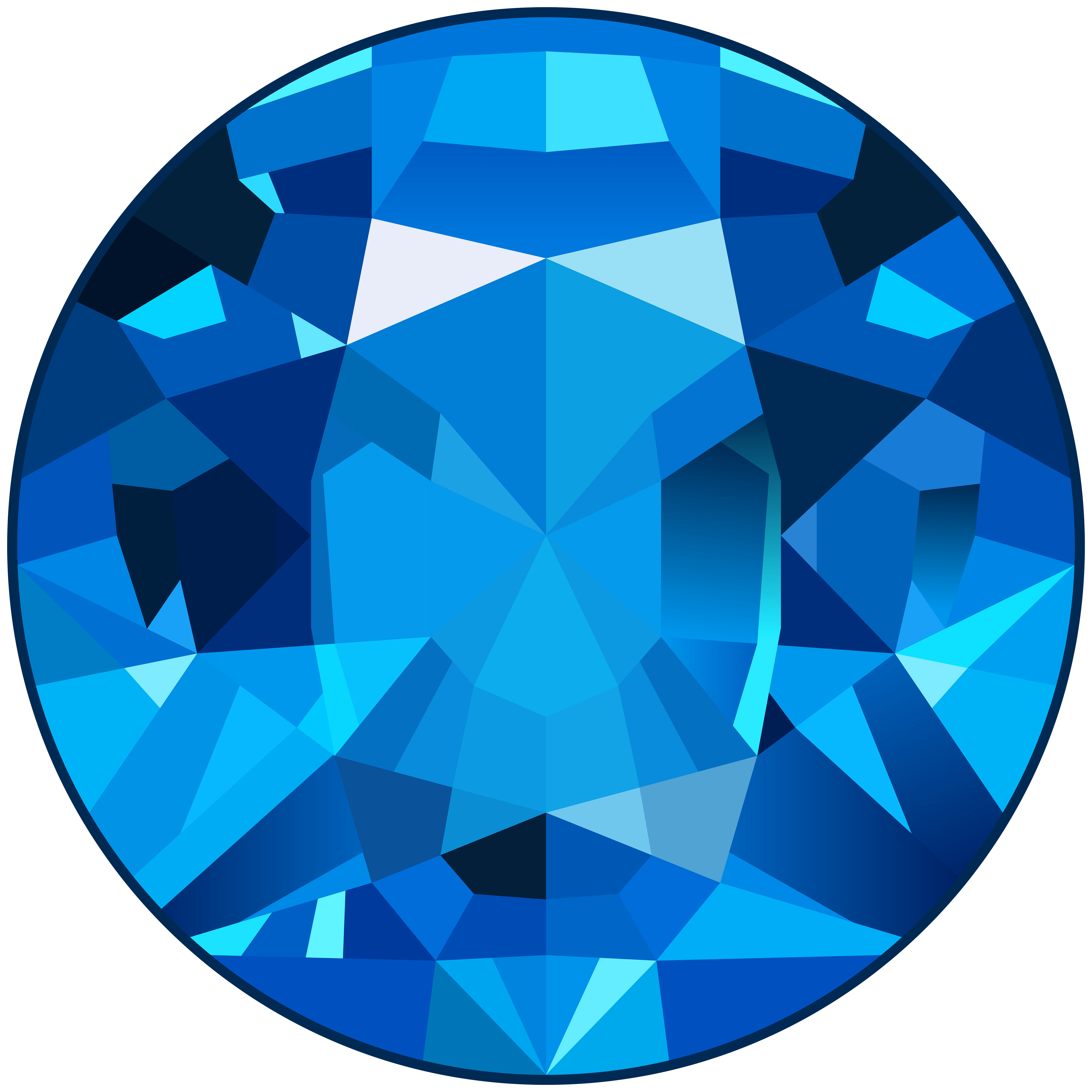 Blue Gem PNG Clip Art Image.