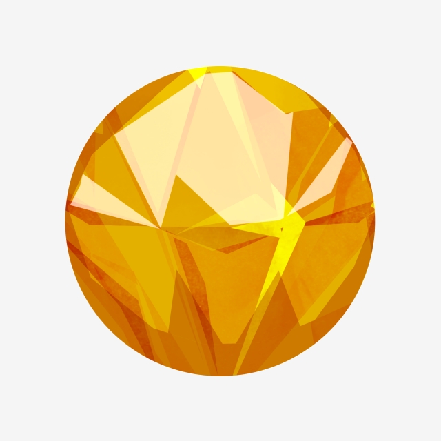 Orange Gemstone Decoration Illustration, Orange Gems, Beautiful Gems.