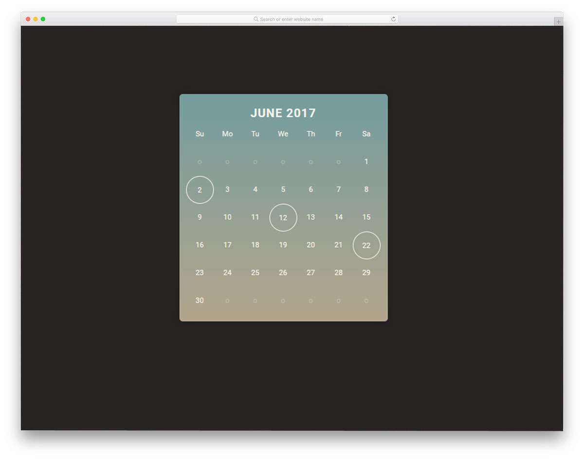 30 HTML Calendar Designs To Easily Organize Goals And Events.