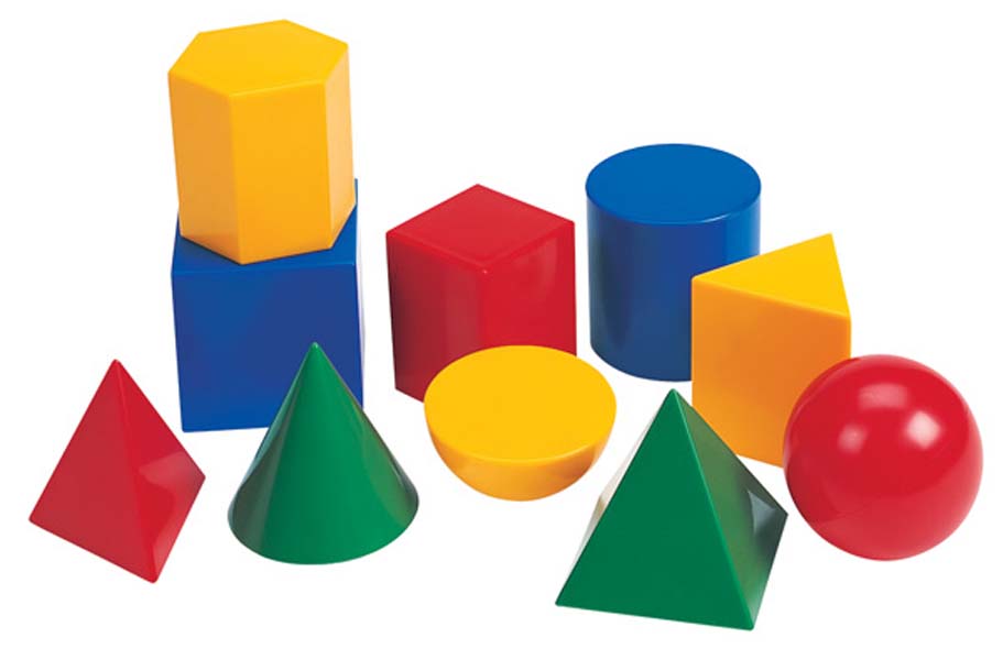 Geometric solids clipart.