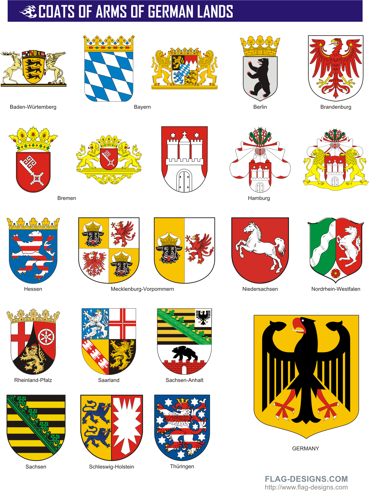 Coats of Arms of German Lands GermanyMore Pins Like This At.