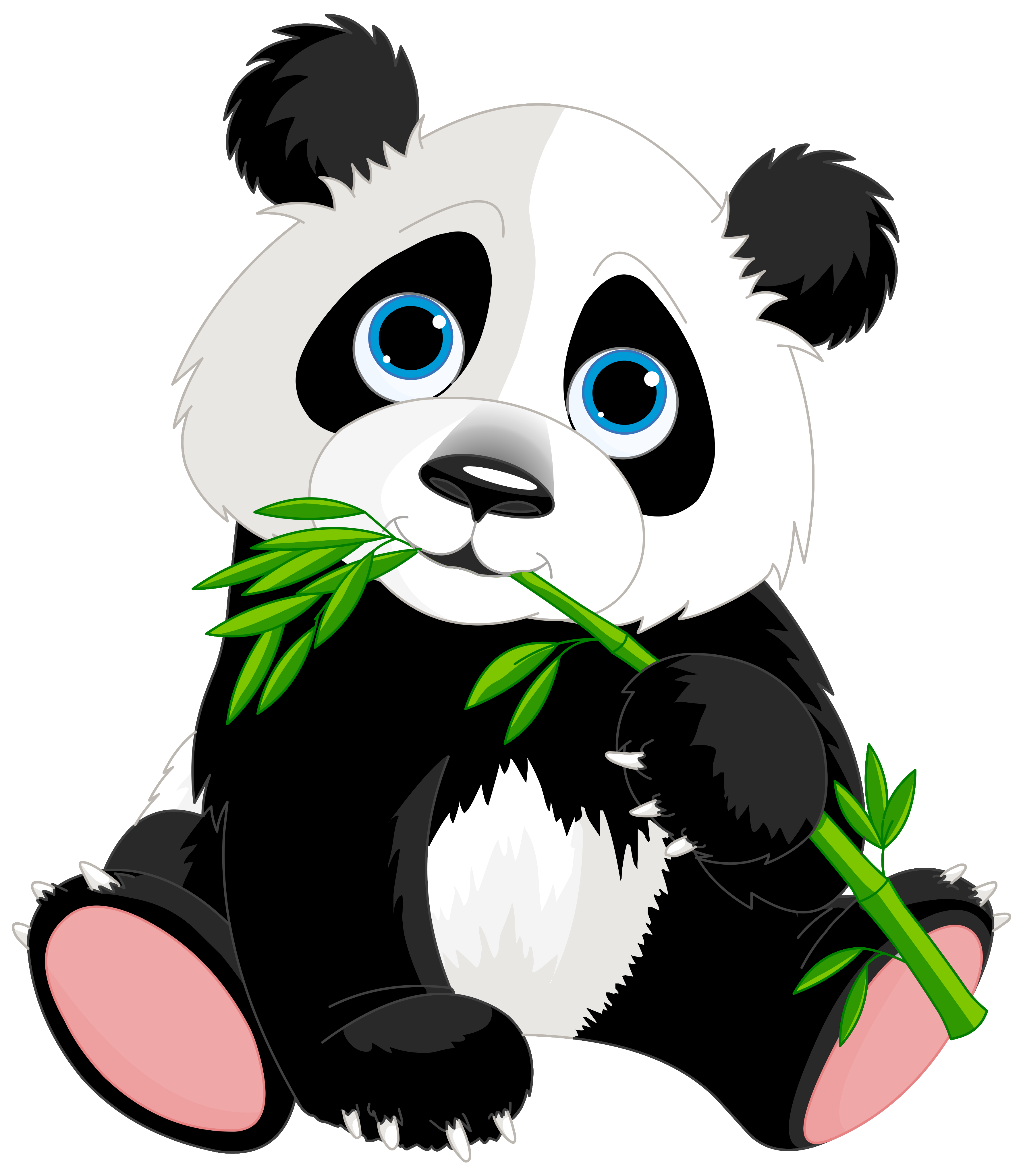 Panda bamboo clipart.