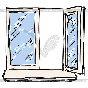 Holzfenster Clipart.