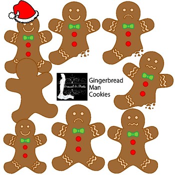 Gingerbread Man Cookies Clipart.