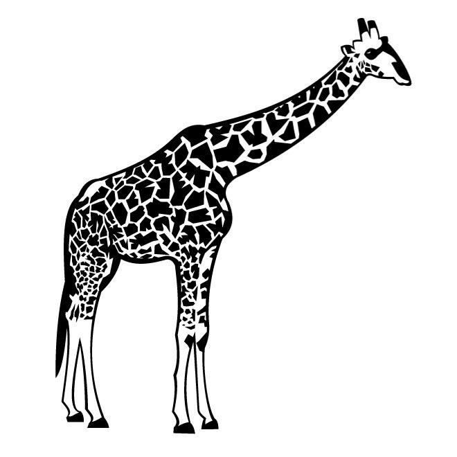 Giraffe Black And White Giraffe Clip Art Picture Black And White.