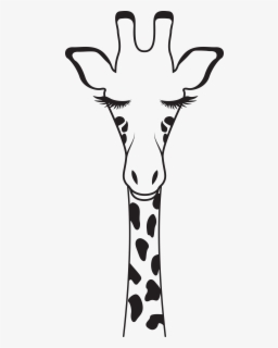 Free Giraffe Black And White Clip Art with No Background.