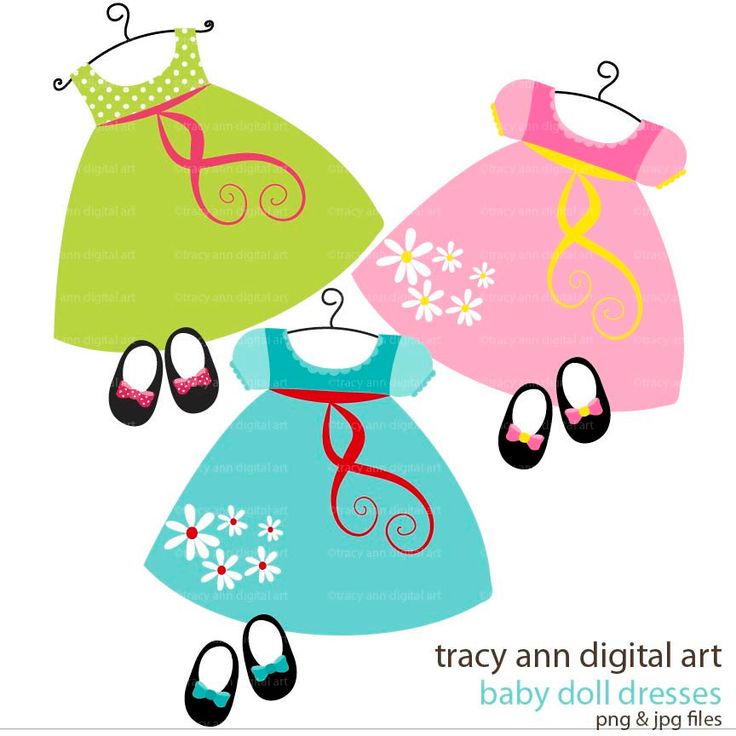 Little Girl Dress Clipart.