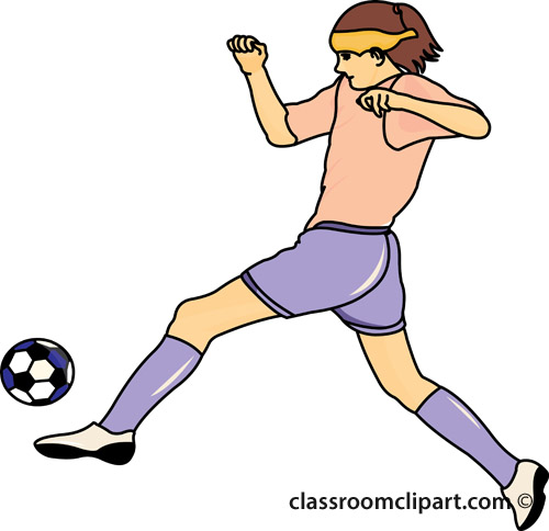 Girl Soccer Player Clipart.